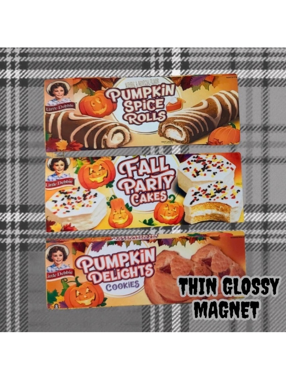 Little Debbie Fall Treats Thin Glossy Magnet Set of 3